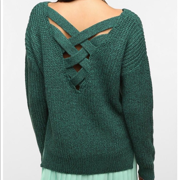 Urban Outfitters Sweaters - UO Sparkle & Fade Criss Cross Sweater Sz M